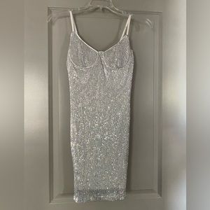 Homecoming / party silver dress size small.